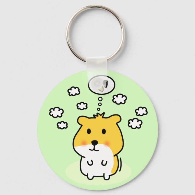 cute hamster dream key ring (Front)