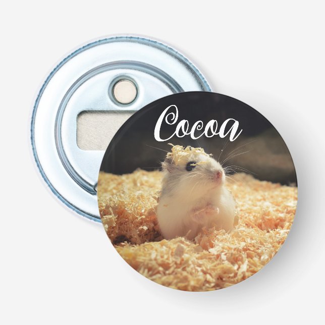 Cute Hamster Gift For Hamster Lovers Bottle Opener (Front)