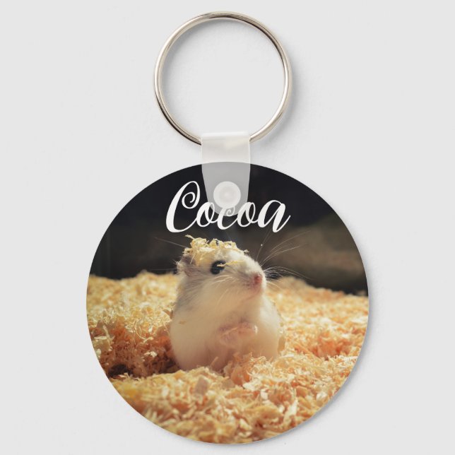 Cute Hamster Gift For Hamster Lovers Key Ring (Front)