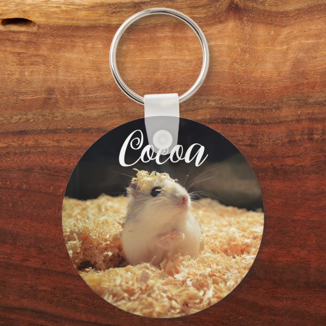 Cute Hamster Gift For Hamster Lovers Key Ring (Front)