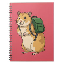 Cute Hamster Hiker with Backpack