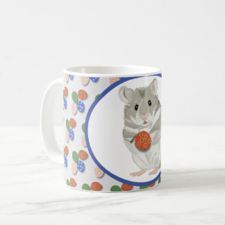 Cute Hamster holding an Easter Egg   Coffee Mug