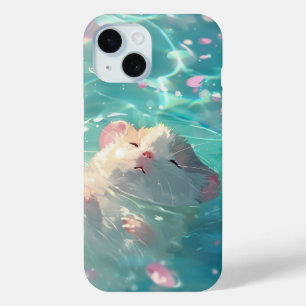 Cute Hamster in Water iPhone 15 Case