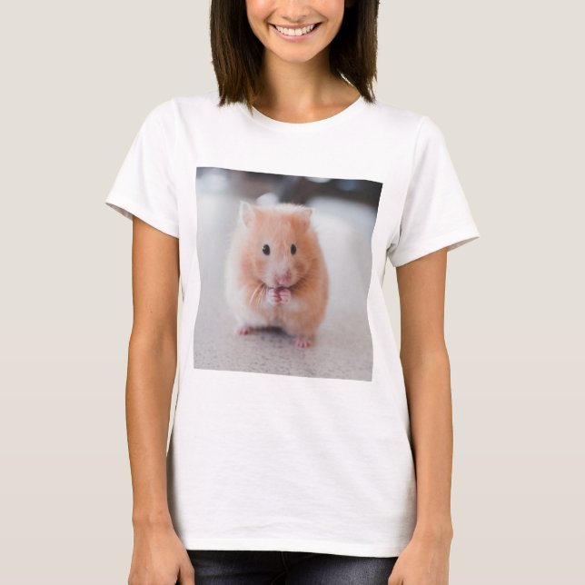 Cute Hamster Love Animals T-Shirt (Front)