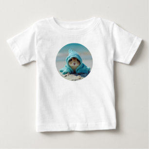 Cute Hamster on the Beach-Adorable Summer Design Baby T-Shirt