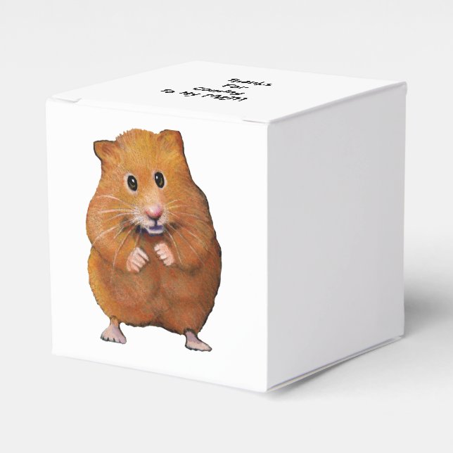 Cute Hamster, Original Drawing, Party Thanks Favour Box (Front Side)
