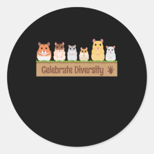 Cute Hamster Pet Celebrate Diversity Owners Gift Classic Round Sticker