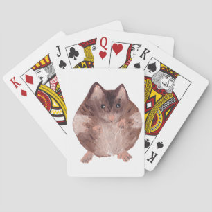 Cute Hamster Playing Cards