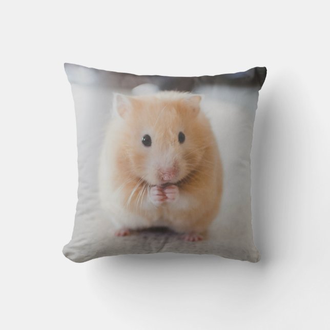Cute Hamster Print Cushion Cover - Adorable Decora (Front)