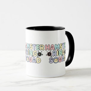 Cute Hamster Ring Squad Pastel Design Mug