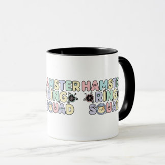 Cute Hamster Ring Squad Pastel Design Mug