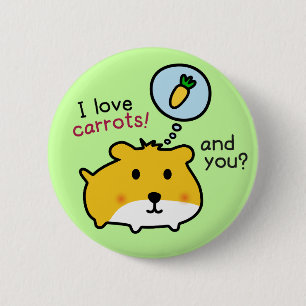cute hamster timmy 6 cm round badge