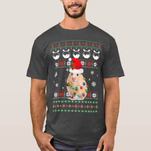 Cute Hamster Ugly Sweater Christmas Light Pajama