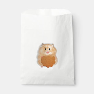 Cute hamster with biscuit illustration gift favour bags