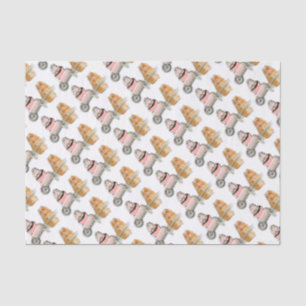 Cute hamster with muffin illustration gift tissue paper