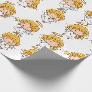 Cute Hand drawn Angel design Wrapping Paper
