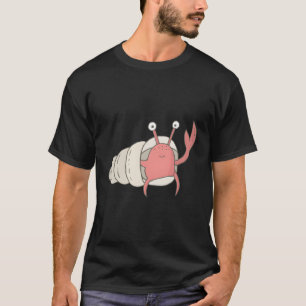 Cute Hand Drawn Art Hermit Crab Says Hi T-Shirt Ho
