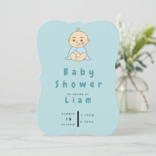 Cute Hand Drawn Baby Shower Invitation