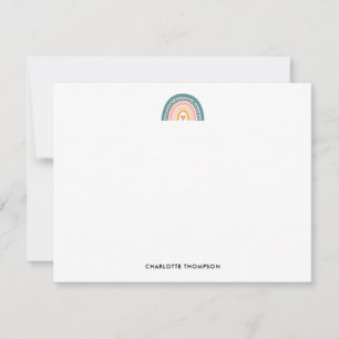 Cute Hand Drawn Boho Rainbow Card