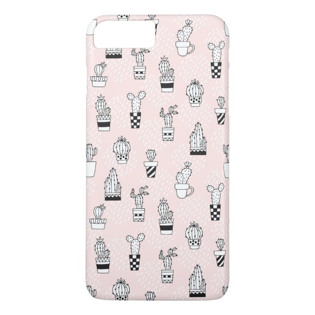 Cute Hand Drawn Cactus Pattern Case-Mate iPhone Case (Back)
