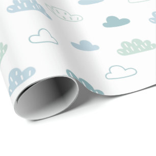 Cute Hand Drawn Cloud Pattern Wrapping Paper