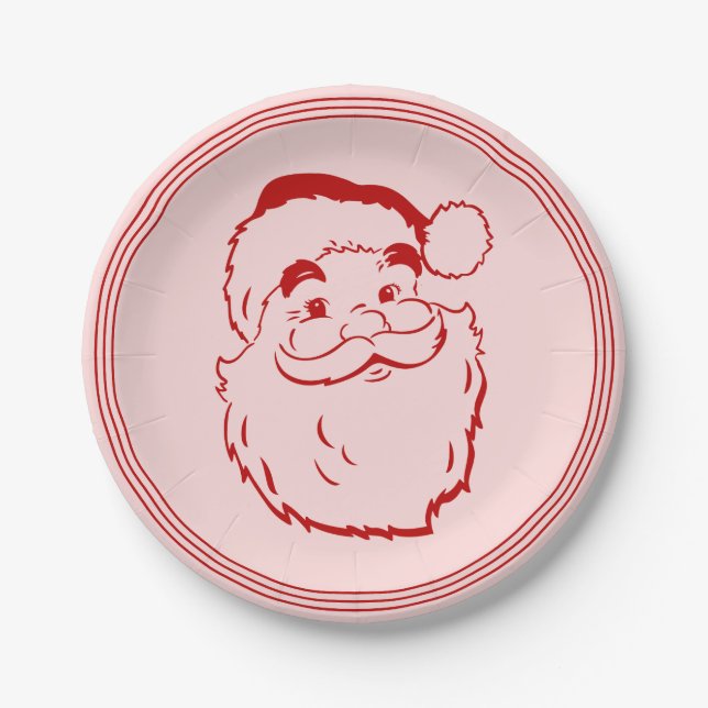 Cute Hand Drawn Cookie For Santa Clause Paper Plate (Front)