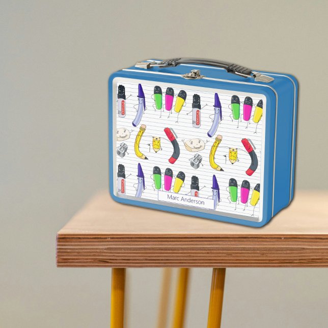 Cute Hand Drawn Design Metal Lunch Box (Cute Hand Drawn Design Metal Lunch Box)