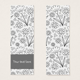 Cute hand drawn doodle flower design Bookmark
