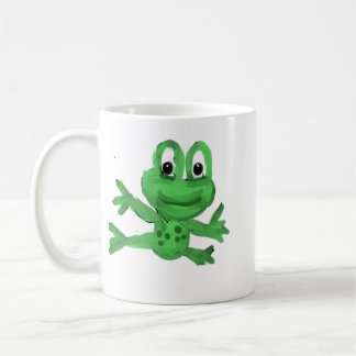 Cute Hand-Drawn Green Frog Coffee Mug