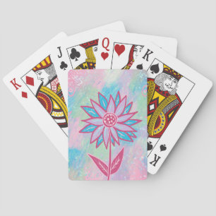 Cute Hand-drawn Pastel Flower Playing Cards