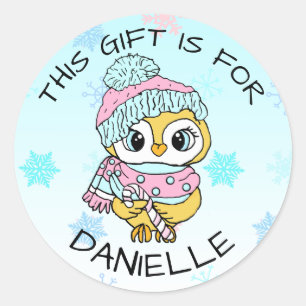 Cute Hand Drawn Penguin Christmas Gift Tag