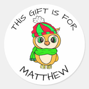 Cute Hand Drawn Penguin Christmas Gift Tag