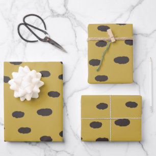 Cute Hand Drawn Polka Dot Pattern Wrapping Paper Sheet