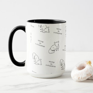 Cute Hand-Drawn Possum, Black & White Coffee Cup