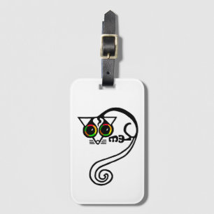 Cute hand drawn - POSSUM - Marsupial - Green Luggage Tag