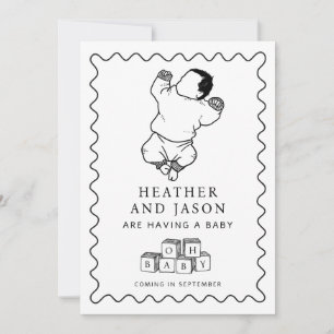 Cute Hand Drawn Pregnancy Announcement