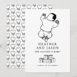 Cute Hand Drawn Pregnancy Announcement