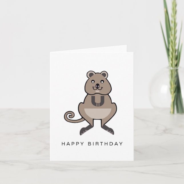 Cute hand drawn QUOKKA -  Wildlife - Australia Card (Front)