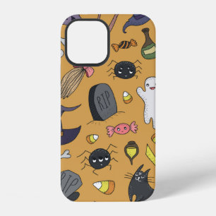 Cute hand drawn seamless patterns with cute hand d iPhone 12 case