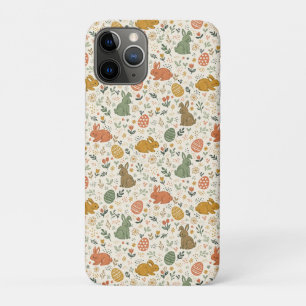 Cute Hand Drawn Spring Bunnies iPhone 11 Pro Case