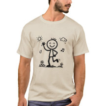 Cute Hand Drawn Stick Figure Doodle Sticker