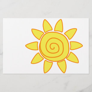 Cute Hand Drawn Sun Kids Drawing Illustration Stationery