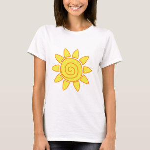 Cute Hand Drawn Sun Kids Drawing Illustration T-Shirt