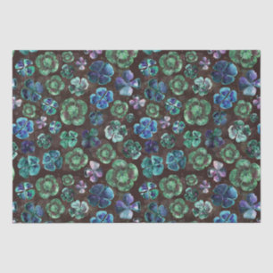 Cute Hand Drawn Watercolor Lucky Green Clovers Tissue Paper