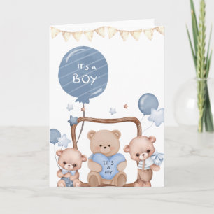 Cute Hand Illustrated "It's A Boy"  Card