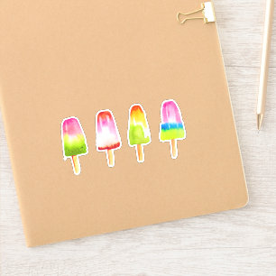 Cute hand painted popsicle ice-block pop art