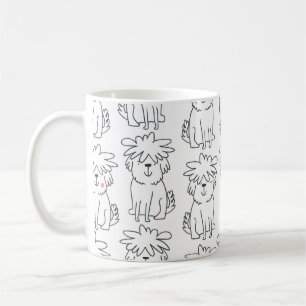 Cute handdrawn seamless pattern with cute doodle f coffee mug