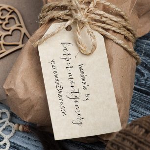 Cute Handmade By + Your Name Custom Text Rubber Stamp