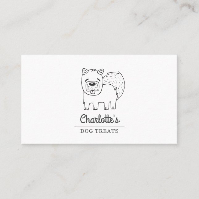 Cute Handmade Dog Treats Business Card (Front)
