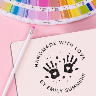 Cute Handmade Small Business or Kids Craft Rubber Stamp